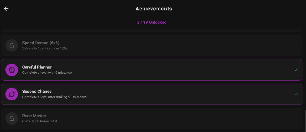 Just Runes Achievements